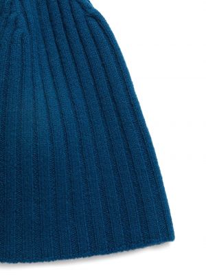 Pletený vlněný čepice Jil Sander modrý