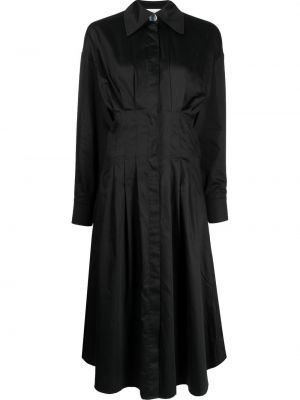 Rochie lunga plisată Róhe negru