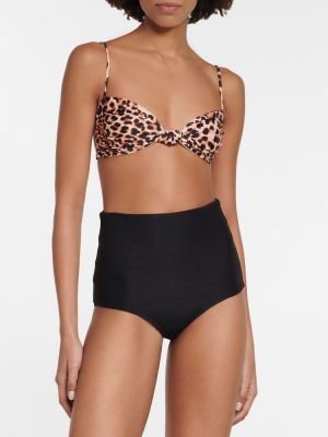 Bikini cu imagine cu model leopard Johanna Ortiz maro