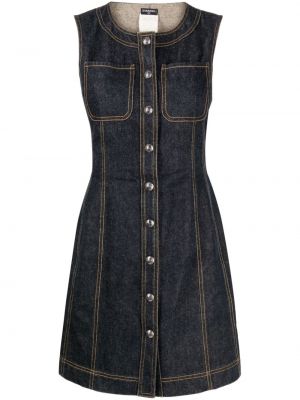 Sukienka jeansowa na guziki Chanel Pre-owned niebieska