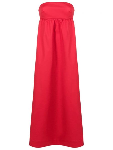 Bavlnené dlouhé šaty Adriana Degreas červená