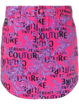 Kort kjol Versace Jeans Couture rosa