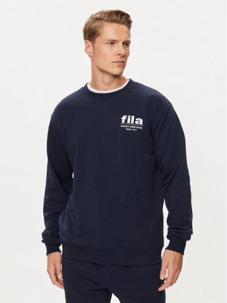 Relaxed fit džemperis Fila mėlyna