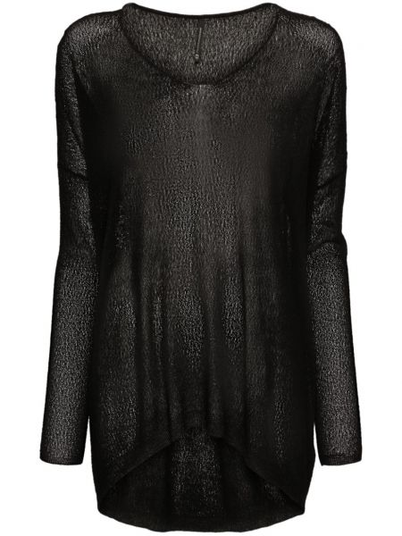 Πλεκτός μακρύ πουλόβερ από κρεπ Pierantoniogaspari μαύρο