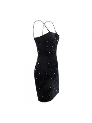 Mini vestido con bordado de punto de cristal Philosophy Di Lorenzo Serafini negro