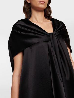 Saténové midi šaty Totême černé
