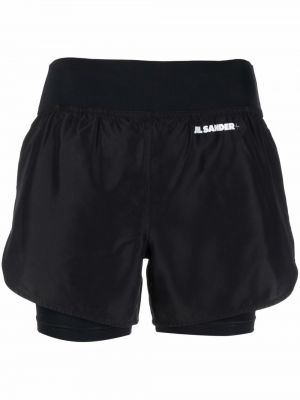 Shorts de sport à imprimé Jil Sander noir