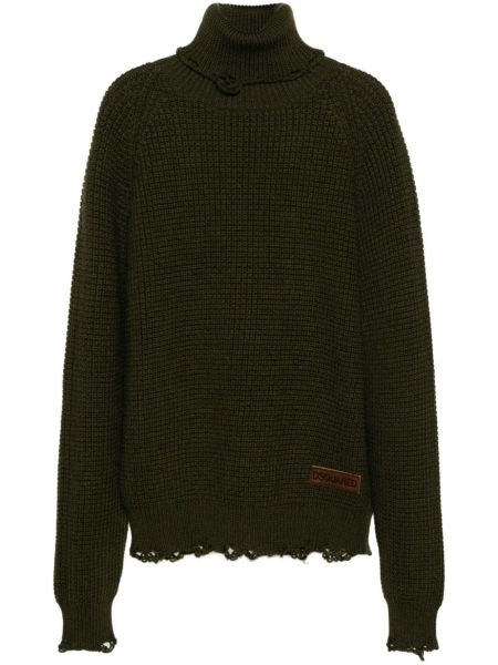 Woll langer pullover Dsquared2 grün