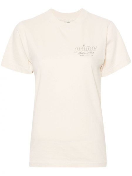 T-shirt en coton à imprimé Sporty & Rich blanc