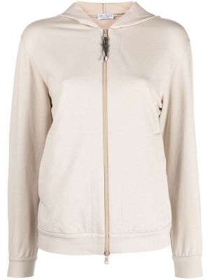 Blixtlås hoodie Brunello Cucinelli