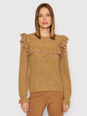 Пуловер Rinascimento кафяво