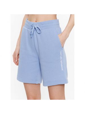Pantaloni scurți de sport Emporio Armani Underwear albastru
