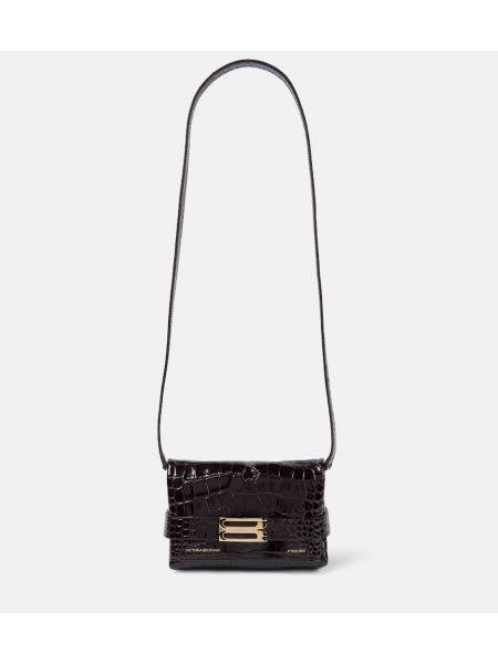 Lær mini bag Victoria Beckham brun