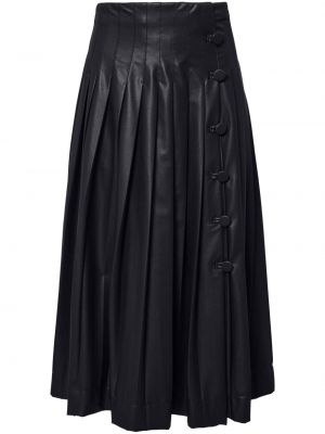 Plisovaná midi sukňa na gombíky Altuzarra čierna