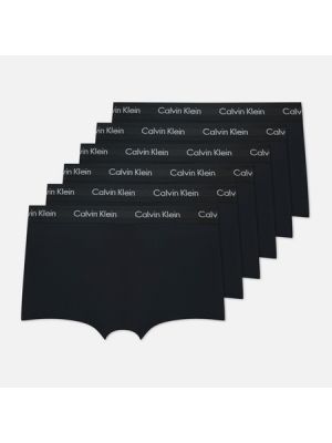 Черные хлопковые трусы с низкой талией Calvin Klein Underwear