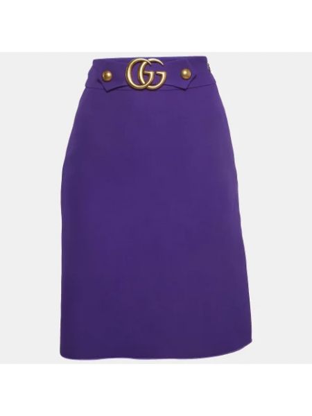 Jedwabna spódnica Gucci Vintage fioletowa