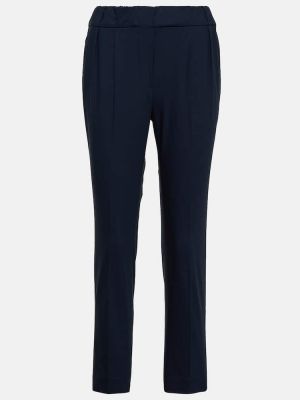 Βαμβακερό παντελόνι chino Brunello Cucinelli μπλε