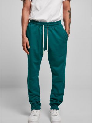 Pantaloni sport cu fermoar Urban Classics Plus Size verde