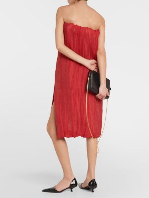Bavlnené midi šaty Khaite červená