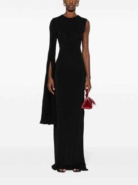 Asymetrické večerní šaty Nensi Dojaka černé