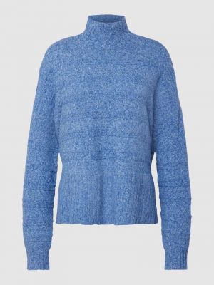 Dzianinowy sweter ze stójką Vero Moda niebieski