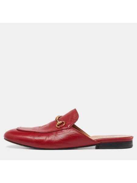 Sandalias de cuero retro Gucci Vintage rojo