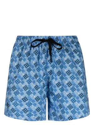 Abstrakt mönster shorts med mönster Tagliatore blå