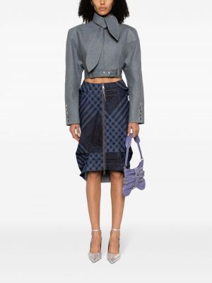 Asimetriškas džinsinis sijonas Vivienne Westwood mėlyna