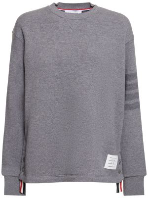 Džersis dryžuotas vilnonis džemperis Thom Browne pilka