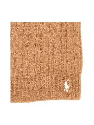 Bufanda de lana de cachemir con estampado de cachemira Ralph Lauren beige