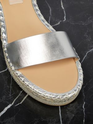 Leder sandale Valentino Garavani silber