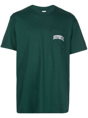 Тениска с джобове Supreme зелено