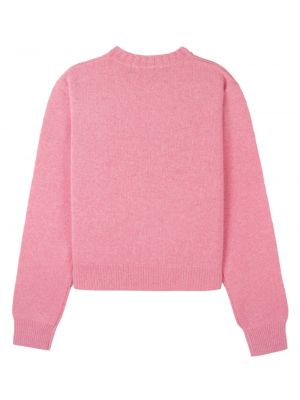 Kašmyro siuvinėtas megztinis Sporty & Rich rožinė