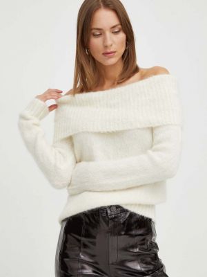 Sweter wełniany Ba&sh beżowy