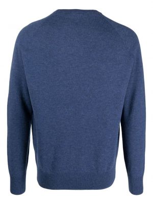 Vlněný svetr s kulatým výstřihem Aspesi modrý