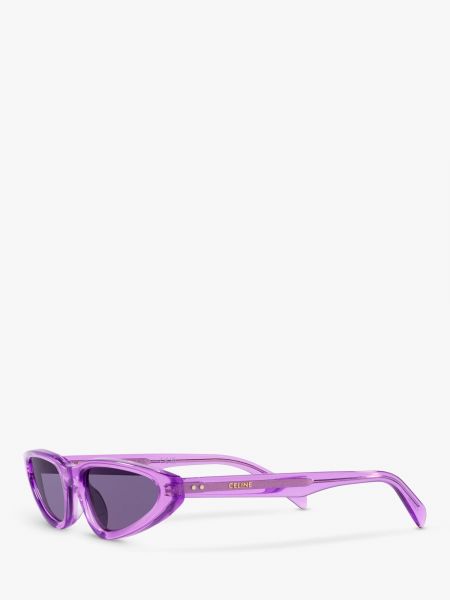 Прозрачные очки солнцезащитные Céline фиолетовые