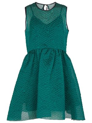 Mini vestido de seda Victoria Victoria Beckham verde