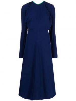 Abito midi Victoria Beckham blu