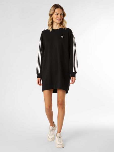 Sukienka w paski Adidas Originals - сzarny