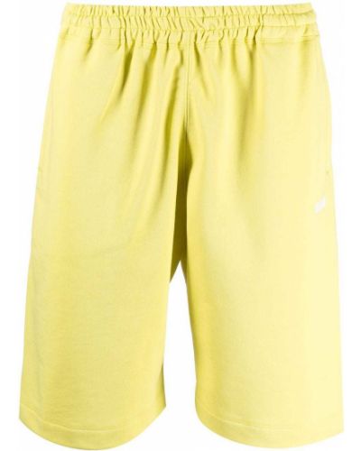 Pantalones cortos deportivos con estampado Msgm amarillo