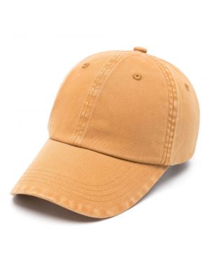 Medvilninis siuvinėtas kepurė su snapeliu Acne Studios ruda