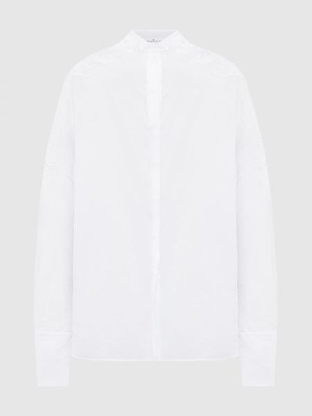 Блузка с вышивкой Ermanno Scervino белая