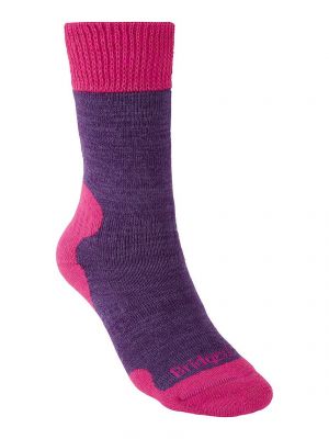 Чорапи от мерино вълна Bridgedale розово
