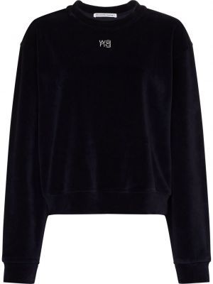 Krystaller velur sweatshirt Alexander Wang blå