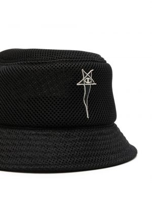 Haftowany kapelusz Rick Owens czarny