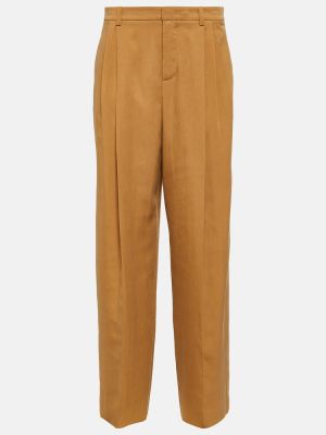 Plisované kalhoty s nízkým pasem relaxed fit Vince oranžové