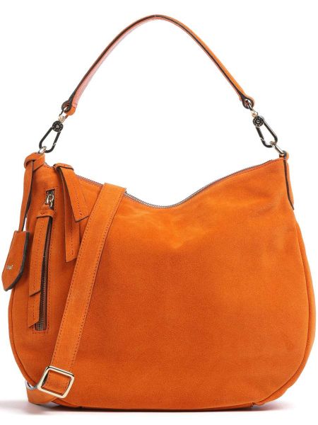 Кожаная замшевая сумка Abro оранжевая