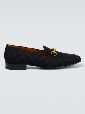 Loafers żakardowe Gucci czarne