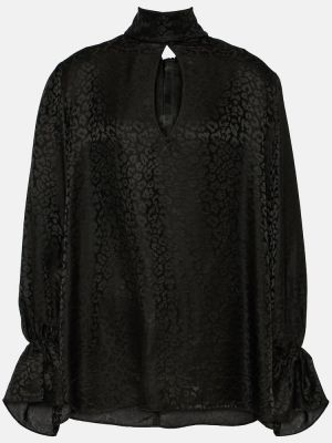 Blusa de tejido jacquard Nina Ricci negro