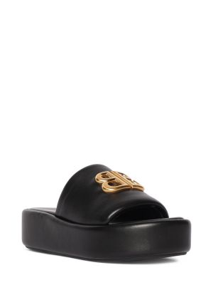 Sandale din piele Balenciaga negru